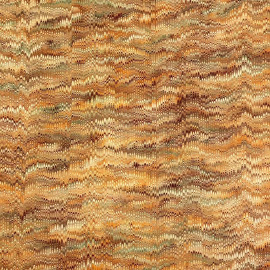 Hand Marbled Paper Petite Combed Pattern in Yellows ~ Berretti Marbled Arts